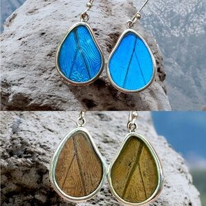 🌺Artisan 2 Sided 950 Morpho Butterfly Earrings